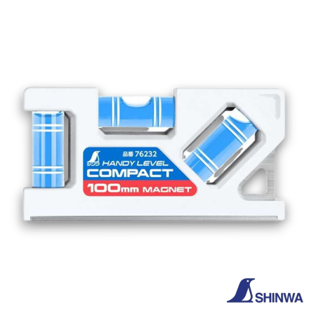 Shinwa 76232 Handy Level Light - 100mm Compact Spirit Level with Magnet