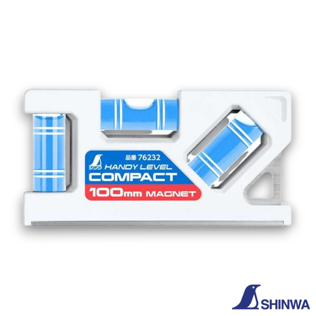 Shinwa 76232 Handy Level Light - 100mm Compact Spirit Level with Magnet