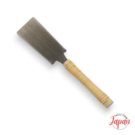 HI-MAME60RY 60mm Mini Ryoba saw with dual-edged blade and traditional wrapped handle.
