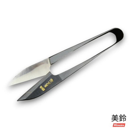120mm Misuzu Nigiri snips oxidised black Shirogami white steel short blade