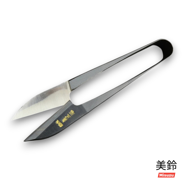 120mm Misuzu Nigiri snips oxidised black Shirogami white steel short blade
