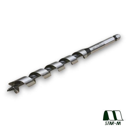 Star-M No. 6 14mm combination auger drill bit for clean wood drilling
