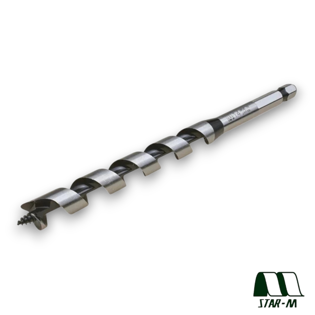 Star-M No. 6 14mm combination auger drill bit for clean wood drilling