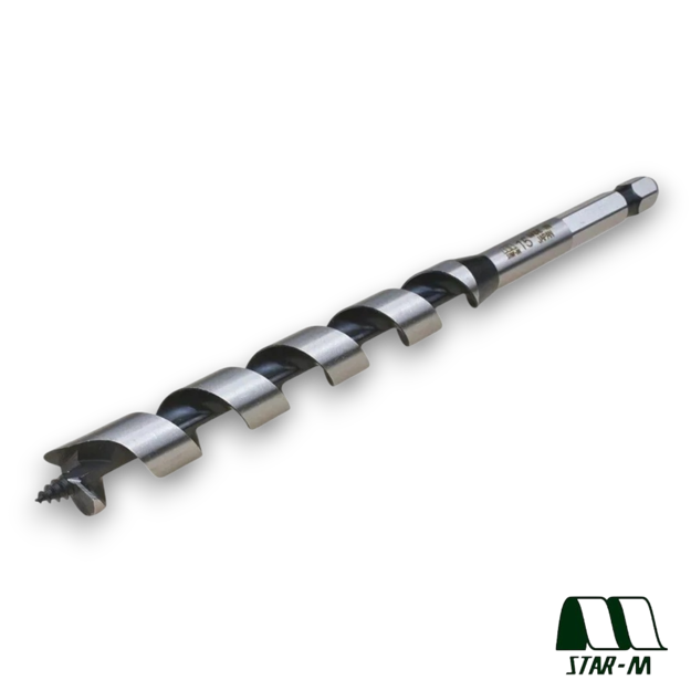 Star-M No. 6 15mm combination auger drill bit for clean wood drilling