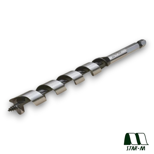 Star-M No. 6 16mm combination auger drill bit for clean wood drilling