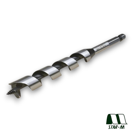 Star-M No. 6 19mm combination auger drill bit for clean wood drilling