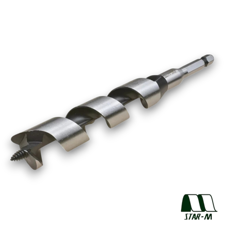 Star-M No. 6 25mm combination auger drill bit for clean wood drilling