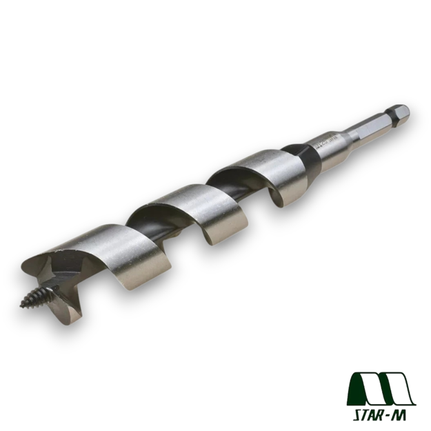 Star-M No. 6 25mm combination auger drill bit for clean wood drilling
