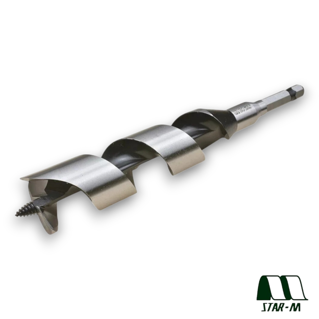 Star-M No. 6 30mm combination auger drill bit for clean wood drilling
