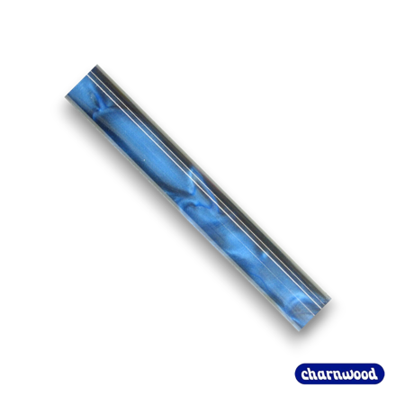 CHARNWOOD AR16 acrylic pen blank indigo blue with black swirl for pen turning projects