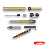 Lighthouse Twist Pen Kit LH1 with antique rose copper polished finish and nautical-themed decorative hardware.