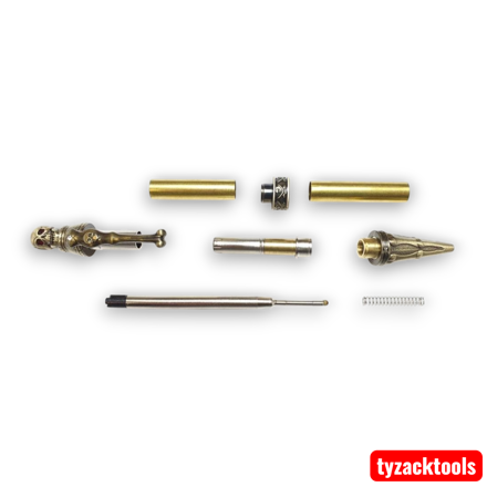 Charnwood PS2 Pirate Skull Twist Pen Kit in Antique Bronze