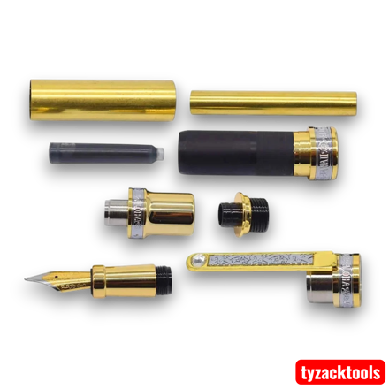 Hawaiian Love Fountain Pen Kit LOVE1 in Gold and Chrome plating