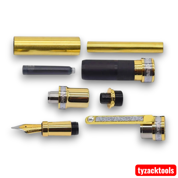 Hawaiian Love Fountain Pen Kit LOVE1 in Gold and Chrome plating