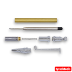 Chrome golf pen hardware kit ready for custom pen turning.