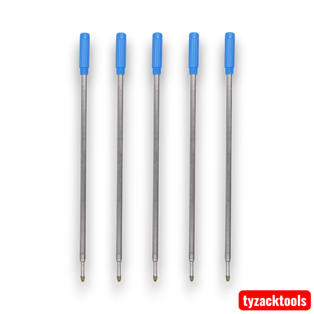 Blue 7mm Pen Refills Ballpoint Ink Refill Replacement Cartridges