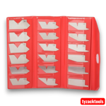 Professional Angle Gauge Set in protective wallet with precision hardened steel gauges covering angles from 5° to 90° for woodworking, engineering and machine setup.
