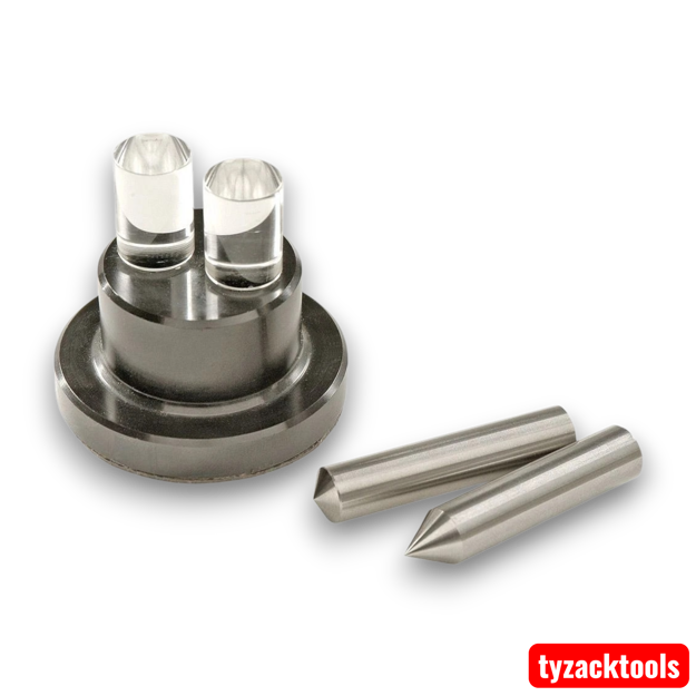 Tyzacktools Optical Centre Punch with precision optical alignment system for accurately marking drill hole centres in metal, wood, plastic and engineering applications.