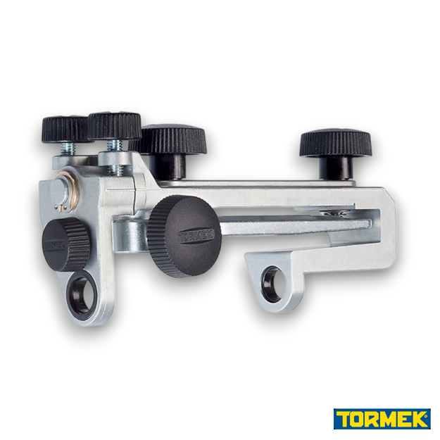 Tormek SE-77 Square Edge Jig for accurate sharpening of chisels and plane irons on Tormek T-4 and T-8 sharpening systems.