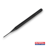 Faithfull FAIPP116RH 1.5mm round head parallel pin punch, 100mm heat-treated steel.