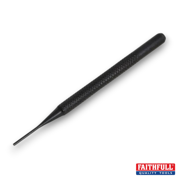 Faithfull FAIPP116RH 1.5mm round head parallel pin punch, 100mm heat-treated steel.
