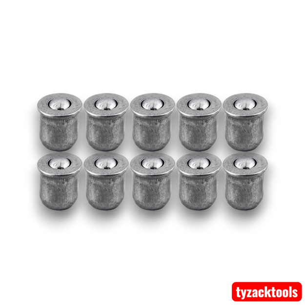 1/4-inch push press button oilers for lubricating lathes, milling machines and engineering workshop equipment.