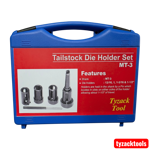 Tailstock Die Holder Set with 3MT Morse Taper Shank and Four Imperial Round Die Holders