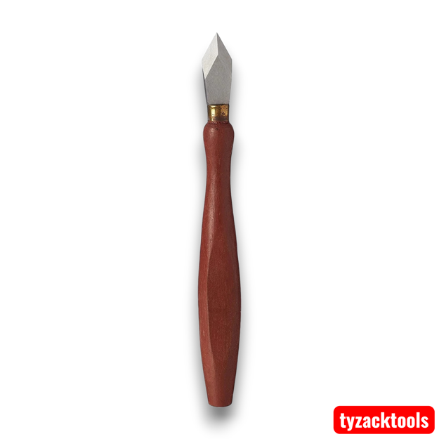 Tyzack TT7209 carpenter marking scoring tool with hardwood handle and spear shaped steel blade for woodworking joinery