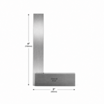 Tyzack 4" 100mm Engineers Square made from hardened spring steel for precision measuring and marking.