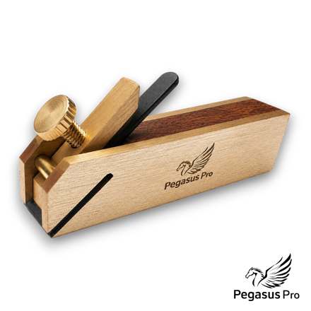 Pegasus Pro Mini Bull Nose Block Plane 75mm Brass Rosewood Carpenter Tool