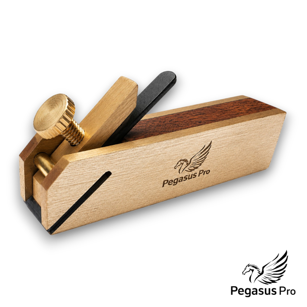 Pegasus Pro Mini Bull Nose Block Plane 75mm Brass Rosewood Carpenter Tool