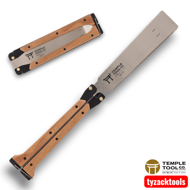 Temple Tool Co. Folding Butterfly Saw – Japanese folding pull saw for precision woodworking
