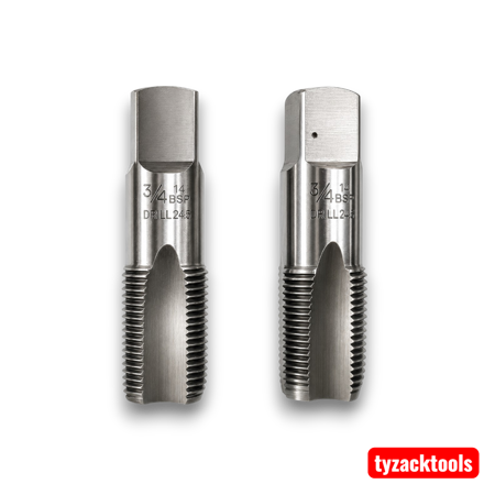 3/4 BSP 14 TPI plug and taper thread taps set