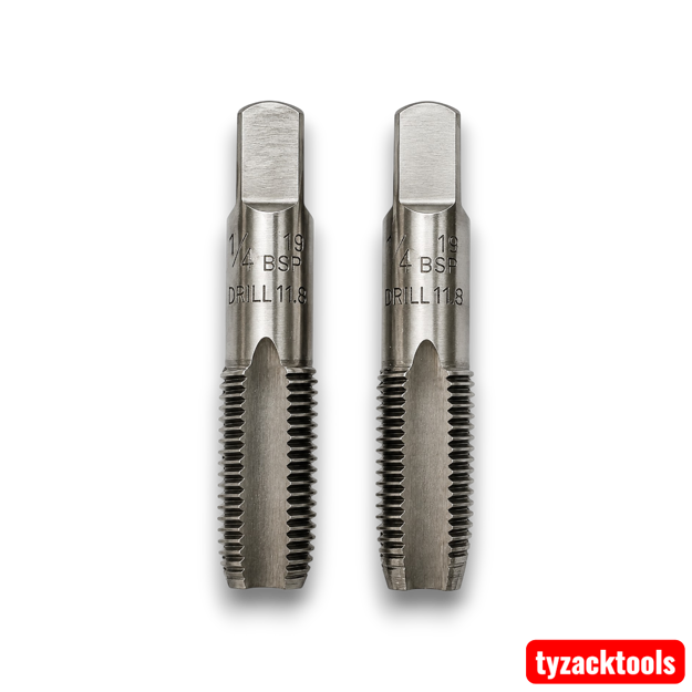 1/4" BSP 19 TPI plug and taper thread taps set