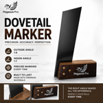 Pegasus Pro Dovetail Marker 1:8 & 1:7 Rosewood 3 Inch Woodworking Hand Tool