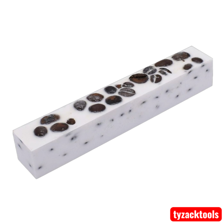 Coffee Bean Resin Pen Blank with Real Coffee Beans 20x20x130mm
