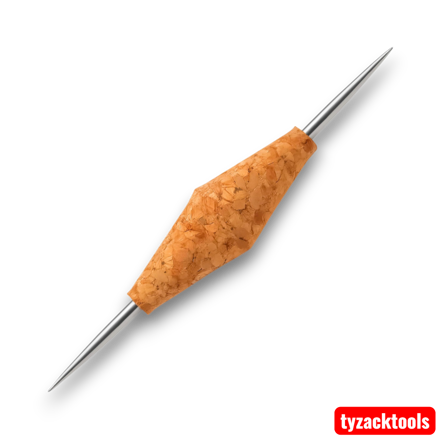 Tyzack cork handle double ended scriber tool for drypoint etching and engraving