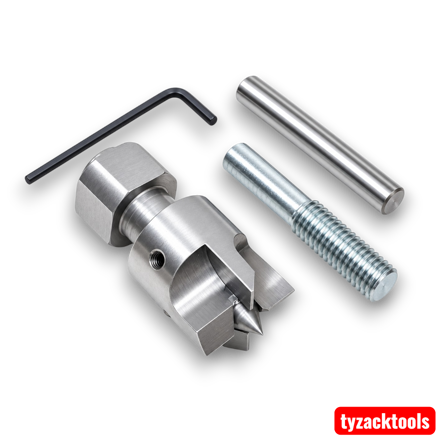 Charnwood VIPERDC four-prong drive centre for secure woodturning workpiece holding.