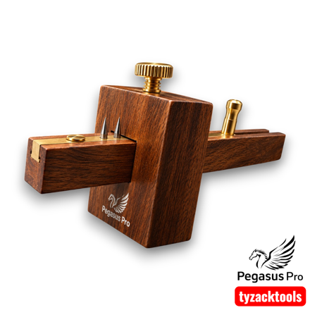 Pegasus Pro Mortice & Marking Gauge 3" / 75mm Rosewood & Brass Knob