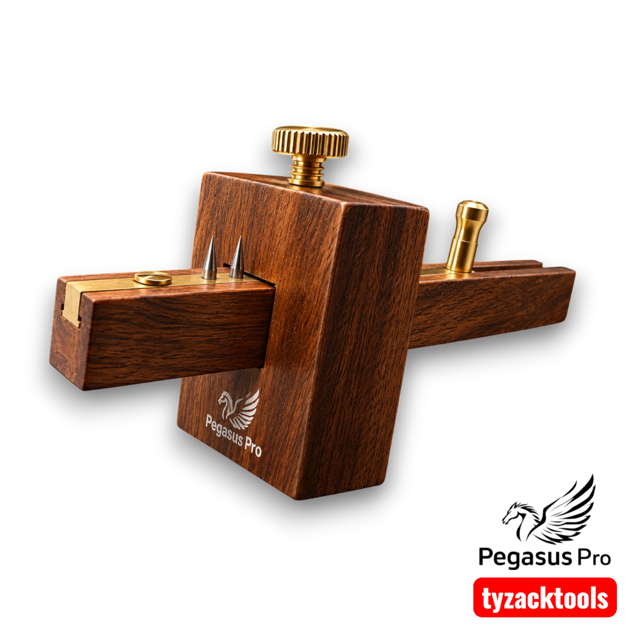 Pegasus Pro Mortice & Marking Gauge 3" / 75mm Rosewood & Brass Knob