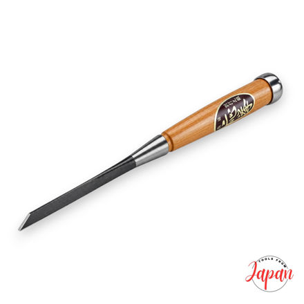Fugikawa Japanese White Steel laminated socket chisel with Red Oak handle