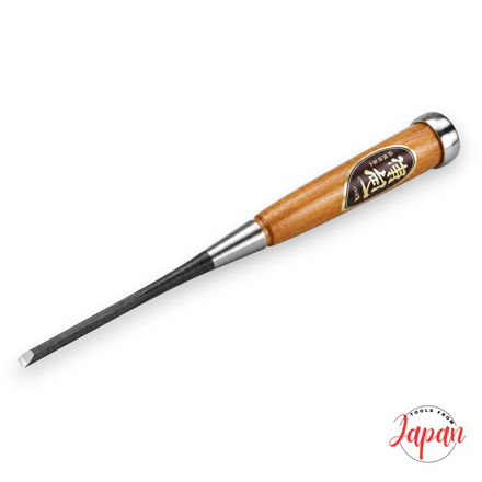Fugikawa Japanese White Steel laminated socket chisel with Red Oak handle