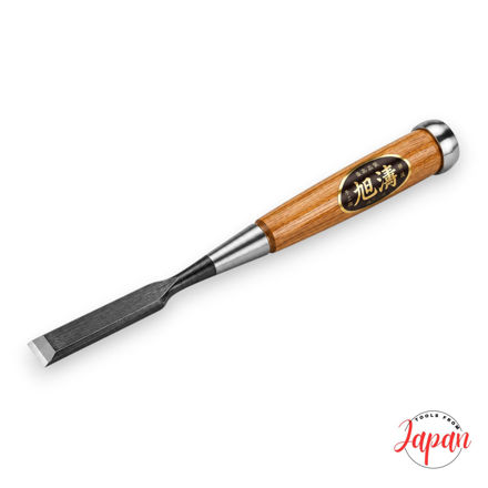 Fugikawa Japanese White Steel laminated socket chisel with Red Oak handle