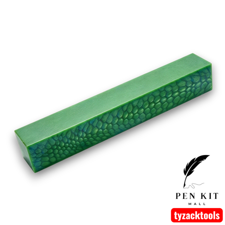 green dragon scale pen blank, 130×20×20mm