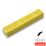 Crystal Yellow Aluminum Honeycomb Resin Pen Blanks