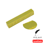 Crystal Yellow Aluminum Honeycomb Resin Pen Blanks