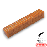 Crystal Orange Aluminum Honeycomb Resin Pen Blanks - HC291