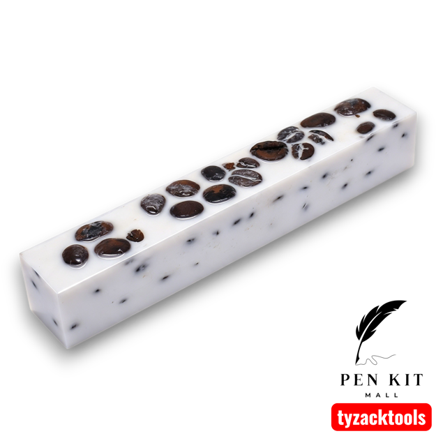 Coffee Bean Resin Pen Blank Made from Real Coffee Beans